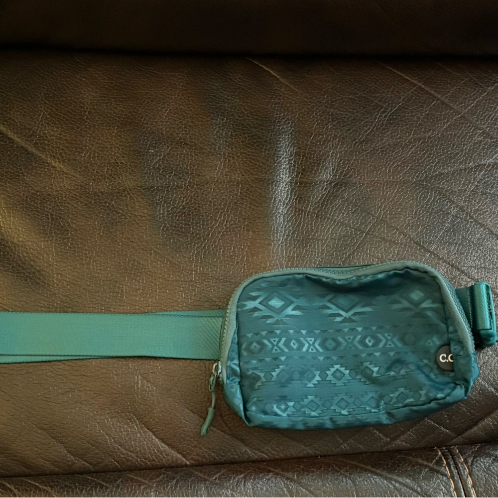 C.C Turquoise Patterned Crossbody Bag